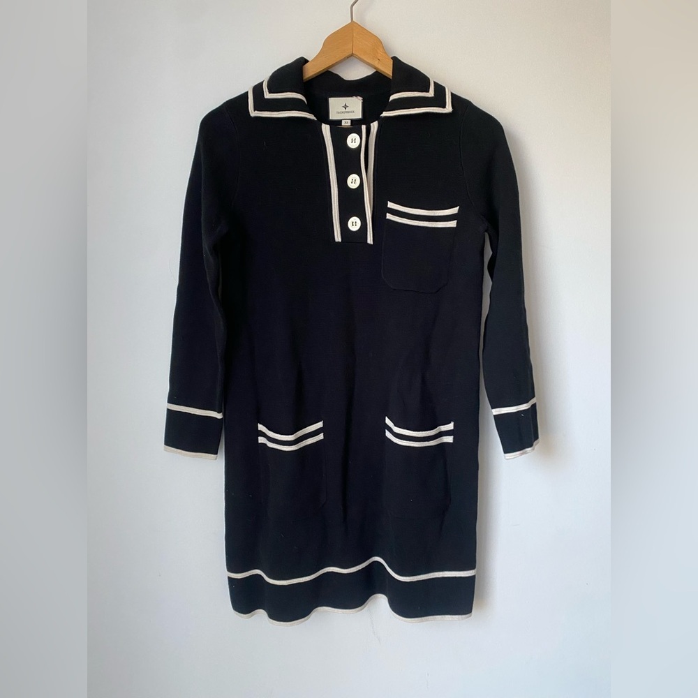 Tuckernuck Dress Women’s XS Eleonora Black Academia Preppy Mini - Picture 3 of 10